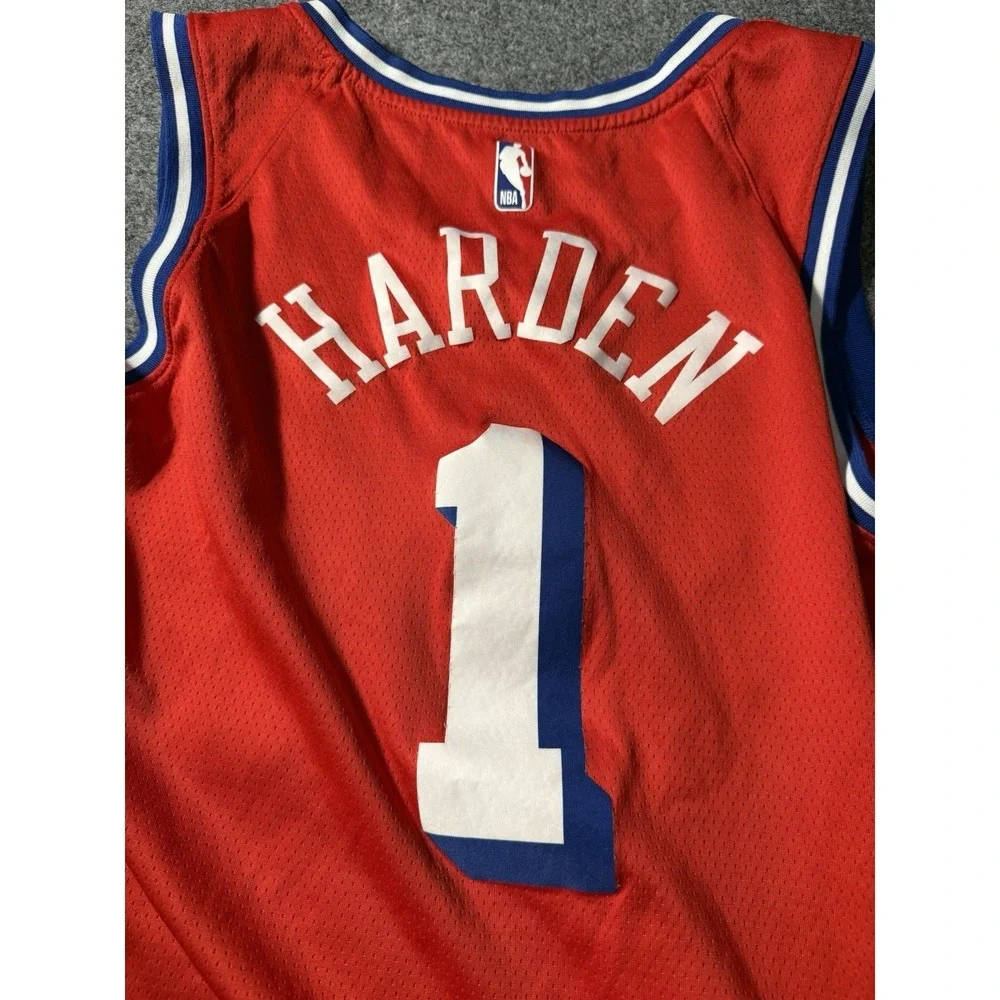 Jordan Philadelphia 76ers James Harden NBA Statement Jersey Red Men's Size‎ XXL